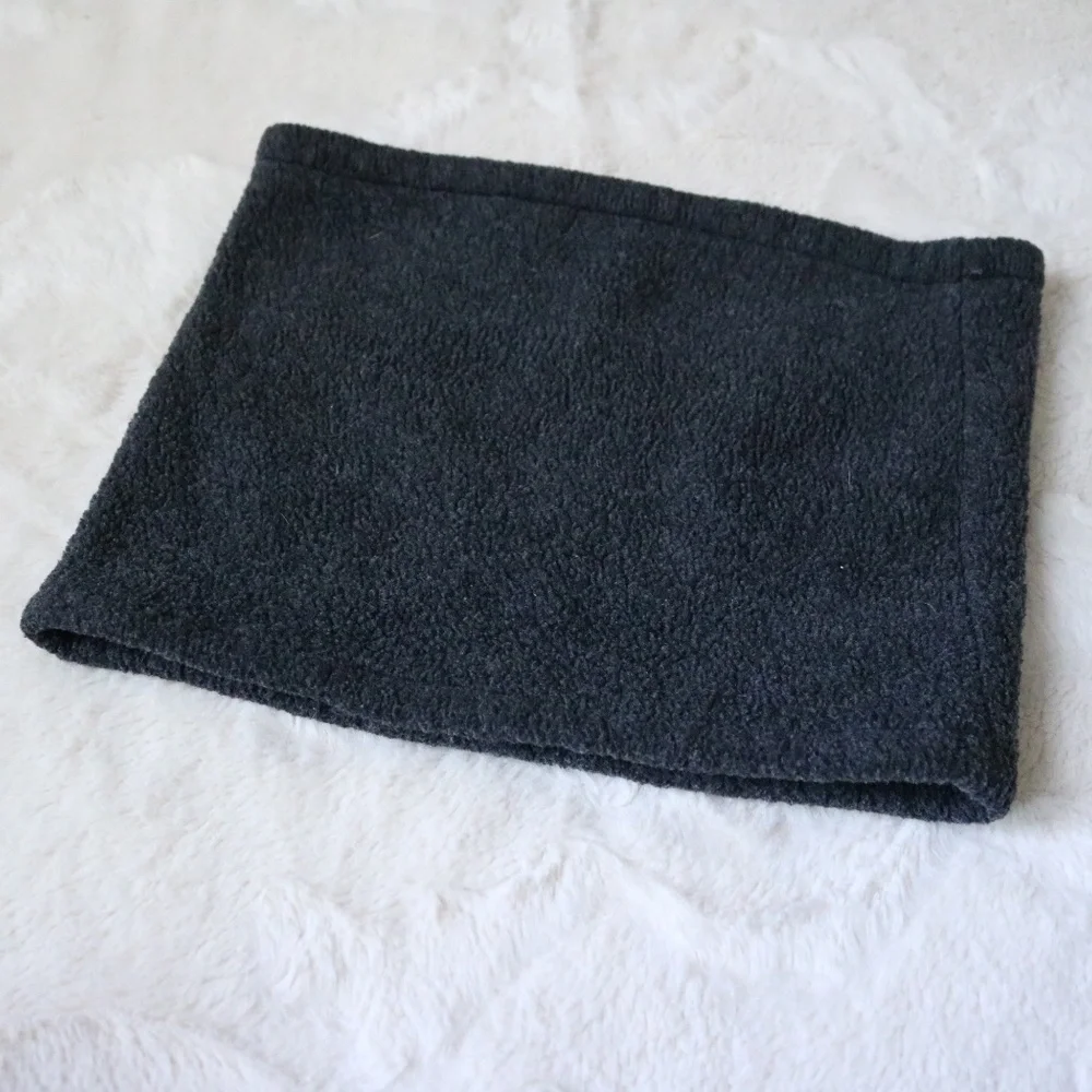 Eddie Bauer Dark Grey Fleece Circle Scarf